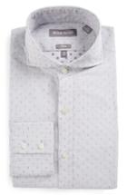 Men's Michael Bastian Trim Fit Graphic Dobby Dress Shirt R - Grey