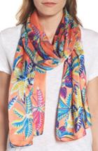 Women's Echo Parisian Palm Oblong Scarf, Size - Pink
