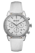 Women's Ingersoll Crystal Accent Chronograph Leather Strap Watch, 35mm