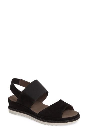 Women's Gabor Low Wedge Sandal M - Black