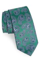 Men's Cufflinks, Inc. 'superman' Paisley Silk Tie, Size - Green