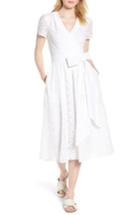 Women's 1901 Cotton Eyelet Short Sleeve Dress - White