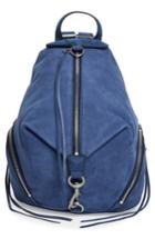 Rebecca Minkoff Julian Convertible Nubuck Leather Backpack - Blue