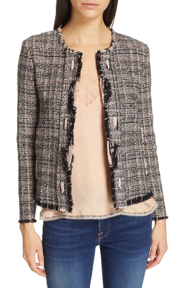 Women's Iro Tweed Jacket Us / 32 Fr - Pink