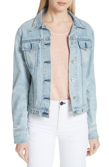 Women's Rag & Bone/jean Oversize Denim Jacket - Blue