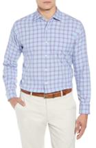 Men's Peter Millar Castin Regular Fit Tattersall Check Sport Shirt - Blue