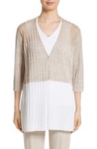 Women's Fabiana Filippi Two-tone Rib Knit Cardigan Us / 42 It - Beige