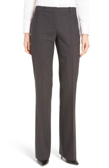 Women's Boss Tulea3 Bootcut Wool Trousers - Black
