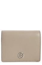Women's Tory Burch Parker Foldable Mini Leather Wallet - Grey