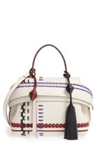 Tod's 'small Wave' Leather Satchel - White