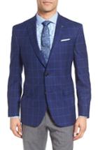 Men's Ted Baker London Trim Fit Windowpane Wool Sport Coat