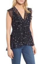 Women's Chelsea28 High/low Chiffon Top, Size - Blue