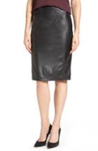 Women's Halogen Faux Leather Pencil Skirt - Black