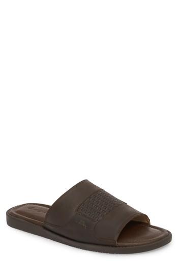 Men's Tommy Bahama Gennadi Palms Slide Sandal M - Brown