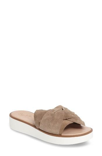 Women's Seychelles Coast Knotted Slide Sandal M - Beige