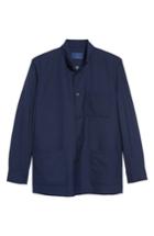 Men's David Donahue Loro Piana Rain System Water-repellent Wool Shirt Jacket