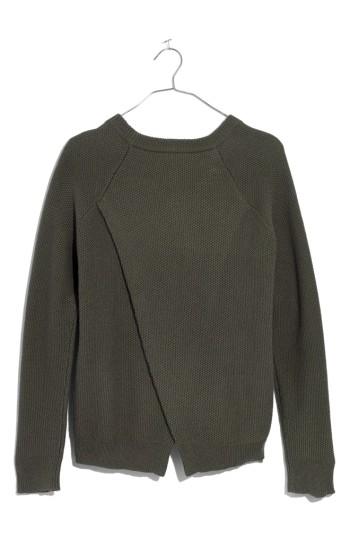 Women's Madewell Cross Back Knit Pullover, Size - Green