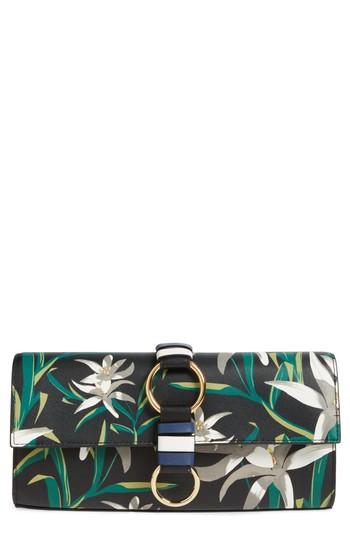 Diane Von Furstenberg Leather Clutch - Black
