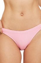 Women's Topshop Shirred Twist High Leg Bikini Bottoms Us (fits Like 0) - Pink