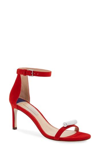 Women's Stuart Weitzman Cylinder Sandal .5 M - Red