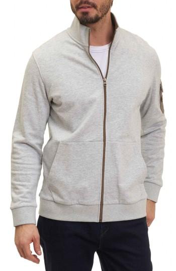 Men's Robert Graham Semarang French Terry Zip Jacket - Grey