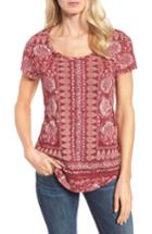 Women's Lucky Brand Border Floral Tee