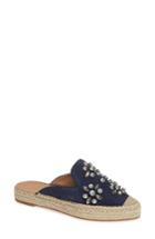 Women's Halogen Blythe Embellished Espadrille Mule .5 M - Blue