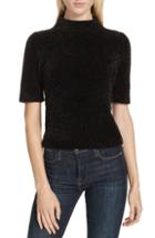 Women's Cece Ruffle Detail Cotton Blend Sweater, Size - Black