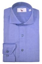 Men's Lorenzo Uomo Trim Fit Textured Dress Shirt .5 - 36 - Blue