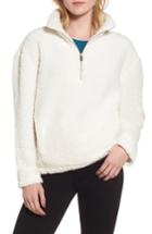 Women's Marc New York Teddy Fleece Quarter Zip Jacket - Ivory