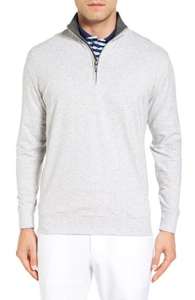 Men's Bobby Jones Pto Liquid Stretch Quarter Zip Pullover - Grey