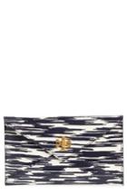 Tory Burch Leather Envelope Clutch - Blue
