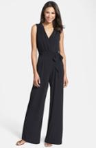 Women's Vince Camuto Faux Wrap Jersey Jumpsuit - Black