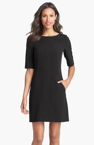 Women's Tahari Seamed A-line Dress - Black