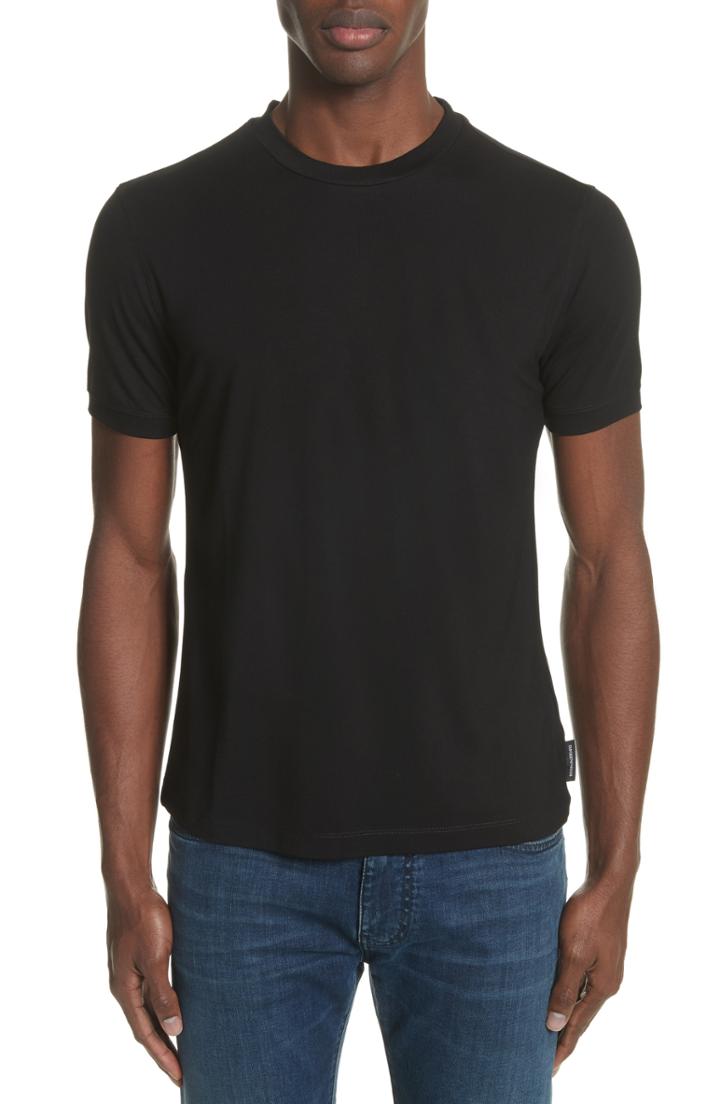 Men's Emporio Armani Slim Fit Stretch Crewneck T-shirt, Size - Black