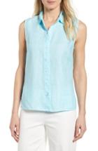 Women's Tommy Bahama Sea Glass Breezer Linen Shirt - Blue