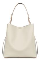 Allsaints Paradise North/south Calfskin Leather Tote - White