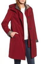 Women's Gallery Detachable Hood & Liner Raincoat - Burgundy