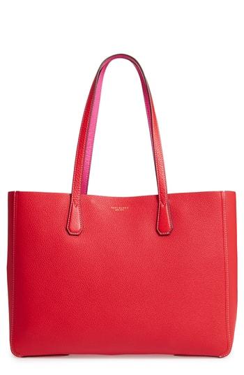 Tory Burch Perry Leather Tote - Red