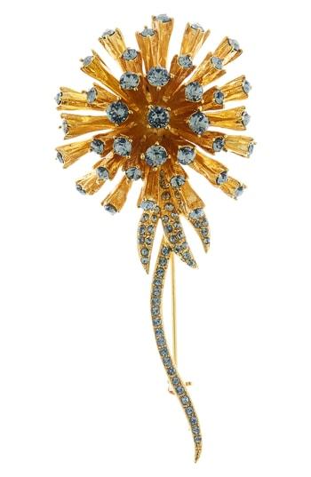 Women's Oscar De La Renta Crystal Dandelion Brooch