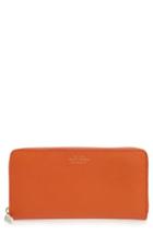 Women's Smythson Large Panama Zip Around Wallet - Orange