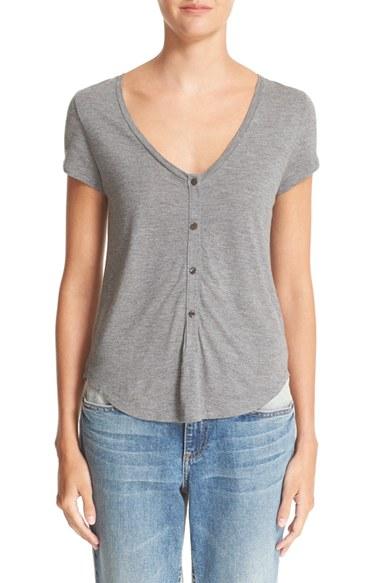 Women's T By Alexander Wang Jersey Tee - Grey