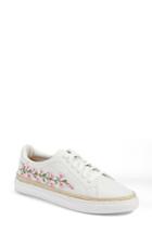 Women's Caslon Perry Lea Embroidered Sneaker M - White