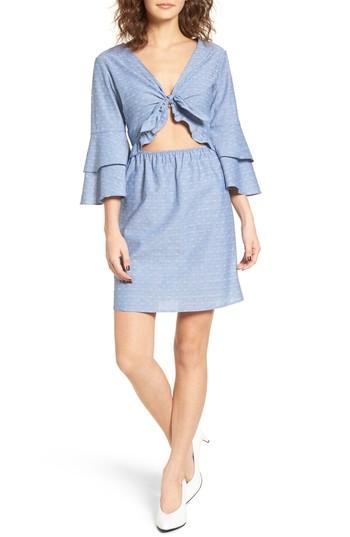 Women's Everly Cutout Tiered Sleeve Dress - Blue