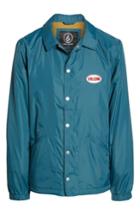 Men's Volcom Brews Coach's Jacket, Size - Blue/green