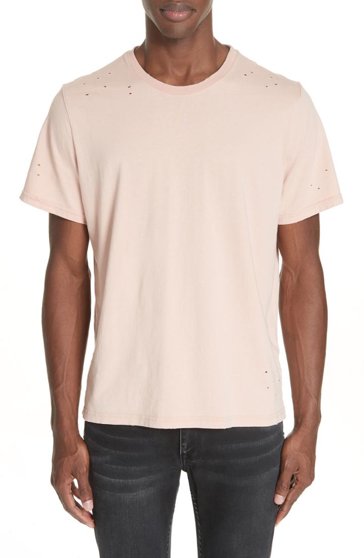 Men's Ovadia & Sons Distressed Crewneck T-shirt, Size - Orange