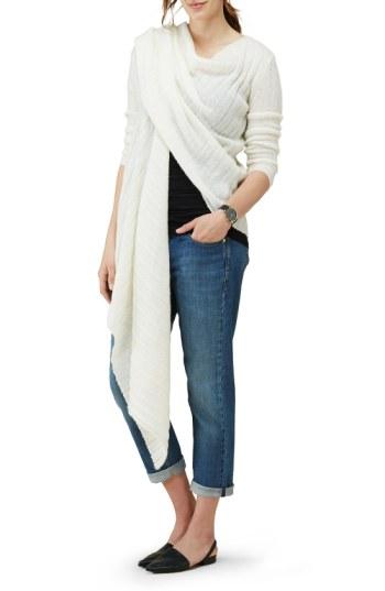 Women's Isabella Oliver Maternity Wrap Cardigan - White