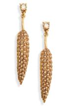 Women's Oscar De La Renta Wildflower Linear Earrings