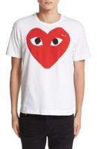 Men's Comme Des Garcons Play Heart Face Graphic T-shirt - White