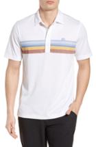 Men's Travis Mathew 3 Wolves Stripe Polo - White